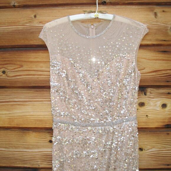 Mac Duggal 5619 Womens EMBELLISHED ILLUSION HIGH NECK CAP SLEEVE GOWN - Picture 8 of 15